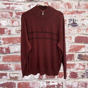 Dockers Men's Burgundy Red Collalrd Sweater Large Pullover